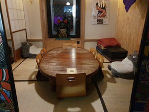 When you're a group of people, you can reserve this more private area at Ooki in Zurich