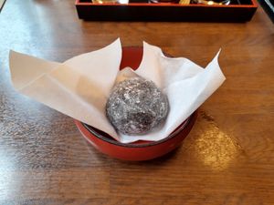 Kurugoma Daifuku (sweet rice ake filled with beans) at Ooki in Zurich
