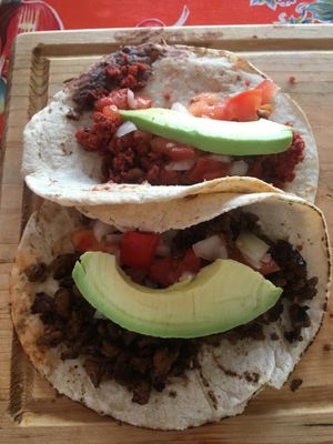 The tacos are amazing. I suggest getting a mix of different tacos, each was either 40 or 45 pesos. Totally worth it.  at Waicura in Loreto