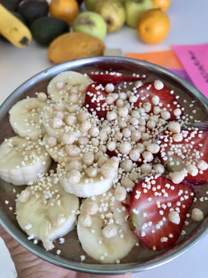 Chocolate Smoothie Bowl 🍫 🍌 🍓  at Waicura in Loreto