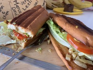 Potatoes and veggie sandwich  at Waicura in Loreto