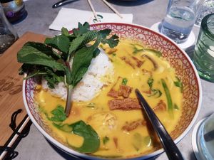 Curry with tofu was delicious! at Coa in Cologne