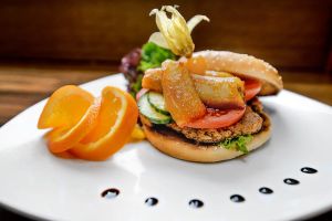 vegan Burger at Holzschuh's Schwarzwaldhotel in Baiersbronn