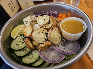 Kiwanis Rice Bowl (Made Vegan) at The Yodelin in Leavenworth