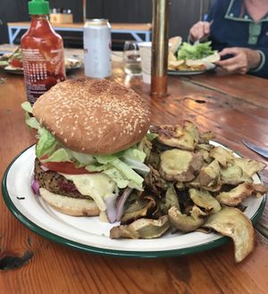 Pacific Crest Trail Veggie Burger  at The Yodelin in Leavenworth