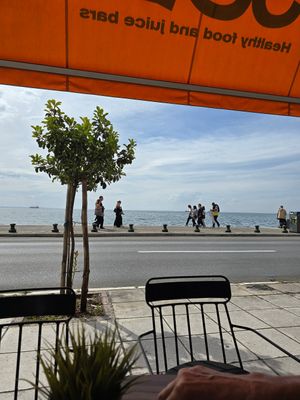 From the outdoor seating at JOIN Juice Bars - Leoforos Nikis in Thessaloniki