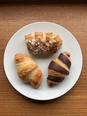 Bear claw and croissants  at Kashew Bakery in Calgary