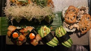 Ariel view of this deliciousness    at Karma Sushi in Copenhagen