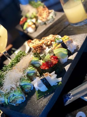 Vegan menu  at Karma Sushi in Copenhagen