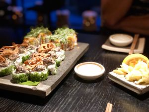 Vegan sushi at Karma Sushi in Copenhagen