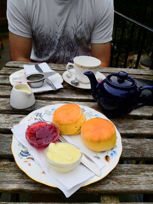 Vegan cream tea at Lion Rock Tea Rooms in Cheddar