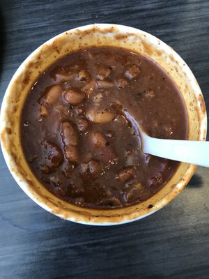 One of the best vegan chilis around at Mrs. Winstons Green Grocery - Century City in West Los Angeles