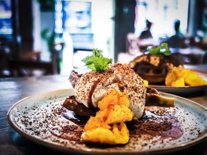 Waffles  at Bistroveg by Ouzo in Santa Marta