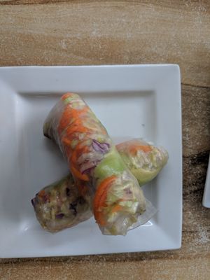 Tofu rice paper rolls at Pho Street in Cairns