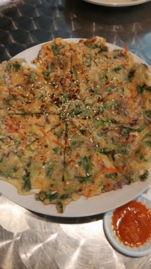 Vegetables pancake at Create Healthy Lifestyle 創意素食 in Central Singapore