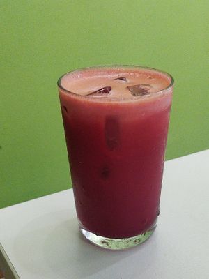 apple, beetroot, carrot fruit juice at Create Healthy Lifestyle 創意素食 in Central Singapore