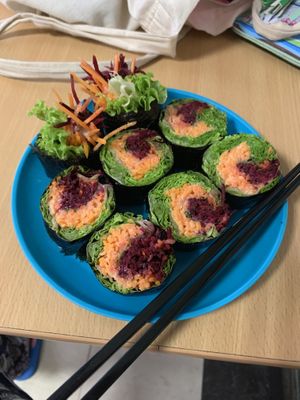 sushi at Create Healthy Lifestyle 創意素食 in Central Singapore