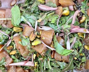 MARINATED BEET & LENTIL SALAD (yum!) at Rüt in Spokane