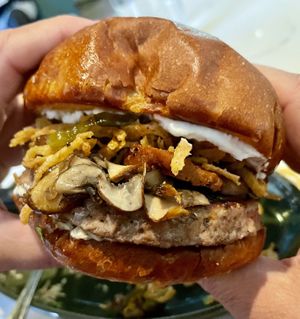 JALAPEÑO MUSHROOM BURGER at Rüt in Spokane