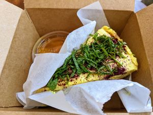 Mango cheesecake. at Rüt in Spokane