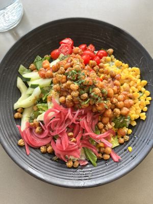 BBQ chickpea salad   at Rüt in Spokane
