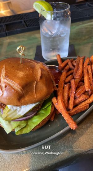 Fried not chicken sandwich  at Rüt in Spokane