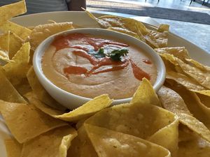White Bean Queso Dip & Chips  at Rüt in Spokane