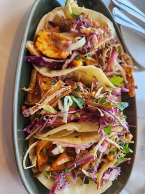 Grilled peach tacos at Rüt in Spokane