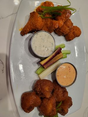 50/50 Cauliflower Wings- SO GOOD! at Rüt in Spokane