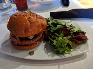 Jalapeno mushroom Beyond burger at Rüt in Spokane