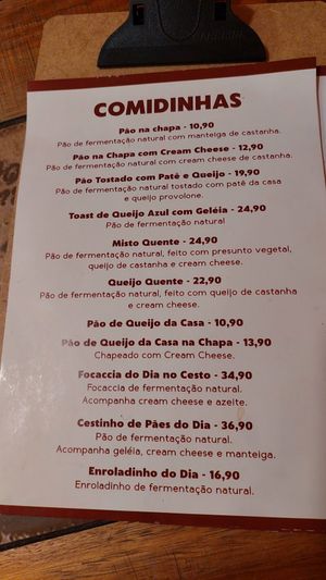 Menu at Hera Veggie in Sao Paulo