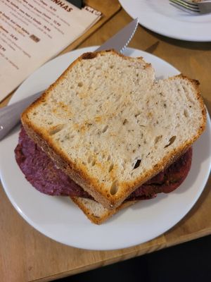 misto quente de pastrami at Hera Veggie in Sao Paulo