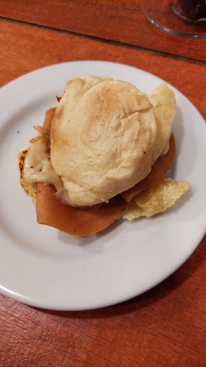 Misto quente no pão de queijo at Hera Veggie in Sao Paulo