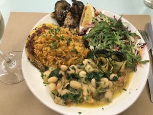 Vegan chef’s plate   at Chachacha in Olhao