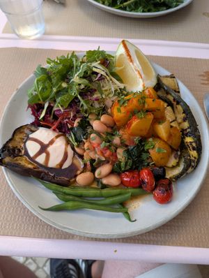 The 'vegan plate' at Chachacha in Olhao