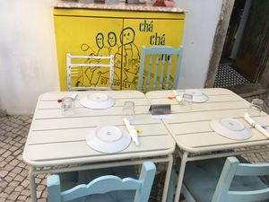 Outside at Chachacha in Olhao