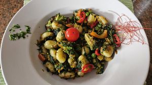 Gnocchi with vegetables at Perli's Pasta Mia in Quedlinburg