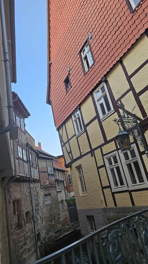 One of the many pretty views from the restaurant at Perli's Pasta Mia in Quedlinburg