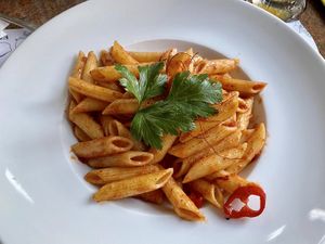 Penne All’ Arrabiata (spicy) at Perli's Pasta Mia in Quedlinburg