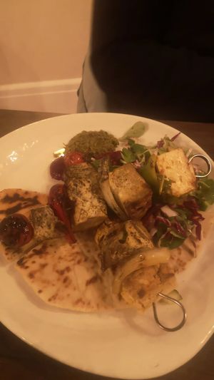 The tofu brochette at BAAB in Oban