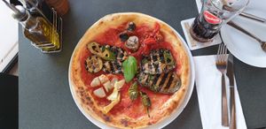 Pizza Vegana at Borgo Antico in Fehmarn