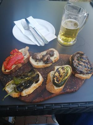 Bruschette miste vegan at Borgo Antico in Fehmarn