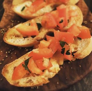 Bruschetta (vegan) at Borgo Antico in Fehmarn