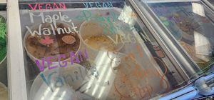 Our current Vegan Ice Cream flavors from Full Tilt. It rotates often! at Around the Table in Lynnwood