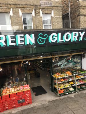 Shopfront  at Green and Glory in North London