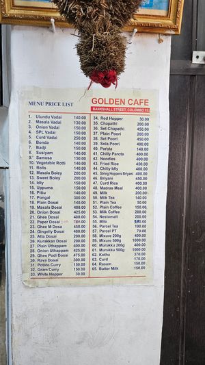  at Golden Cafe in Colombo