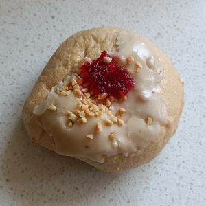 Peanut butter jam doughnut at Goldeluck's Bakeshop in Croydon