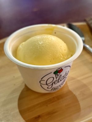 Passion fruit sorbett  at Elia Greek Kitchen in Siem Reap