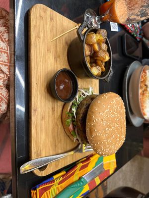 Vegan burger   at Broc The Kasbah in Marrakech