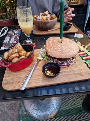 Italian burger at Broc The Kasbah in Marrakech